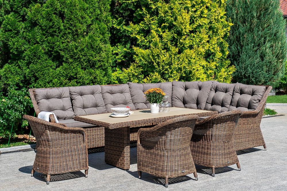 "Бергамо" модульный диван из ротанга, цвет коричневый