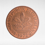 Germany, 1 Pfennig, 1972, (Munich Mint - "D"), VF