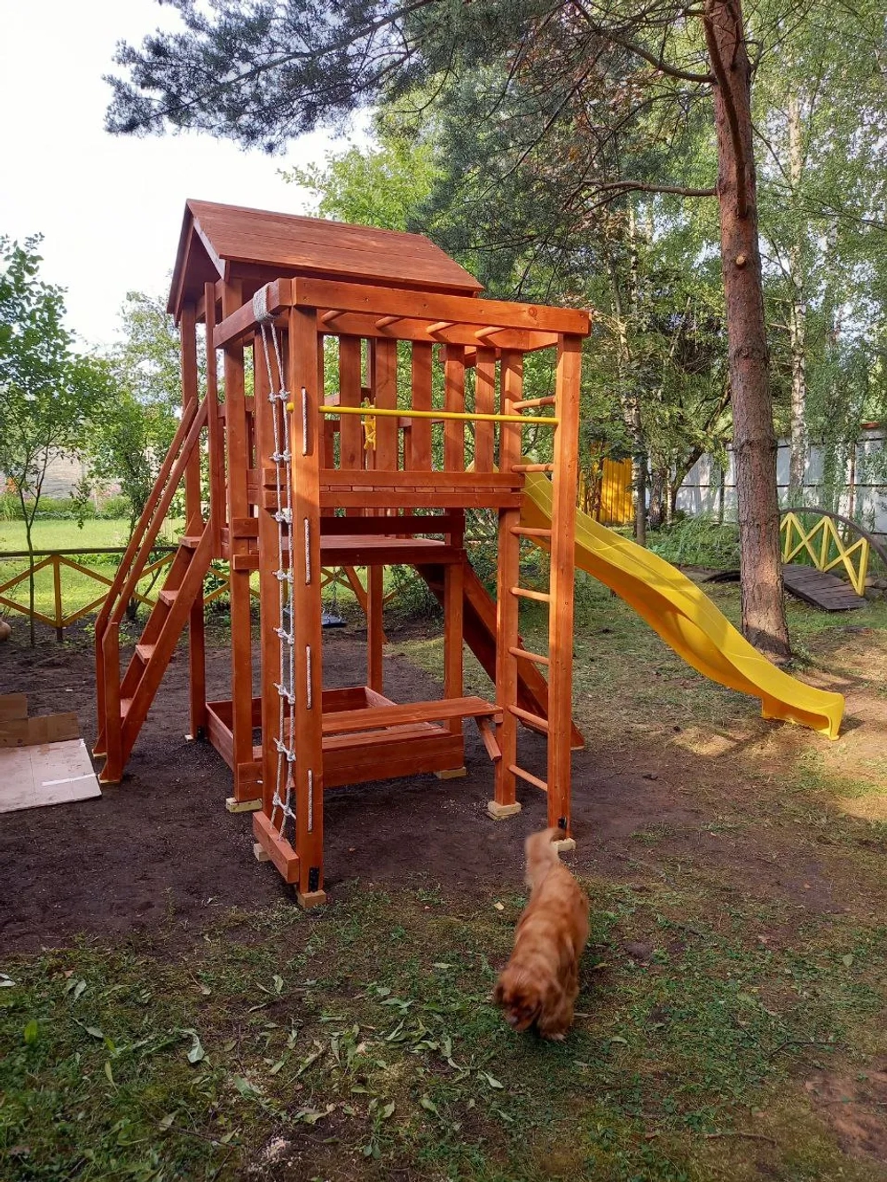 Детский игровой комплекс Савушка "Мастер" - 3 (с окраской) горка 3м