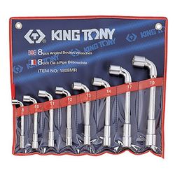 KING TONY (1808MR) Набор торцевых Г-образных ключей, 8-19 мм, 8 предметов