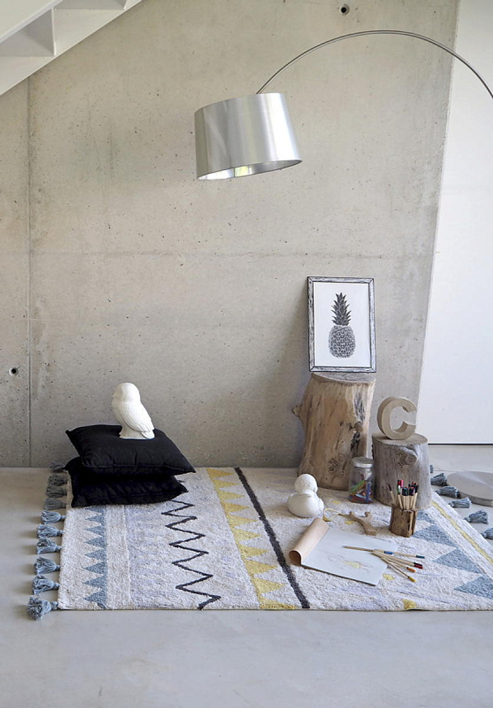 Ковер Lorena Canals Ацтекский Azteca Natural винтажный голубой 140х200 см