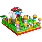 Коммерческий надувной батут "Грибная поляна" 10*6*5.5 м