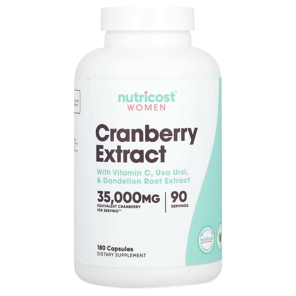 Nutricost, для женщин, экстракт клюквы, 180 капсул