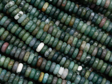 Нить бусин из агата 6,5мм, рондель