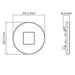 Накладка 1-я для розеток RJ45, TV, SAT, HDMI,  матовый белый,  серия D16