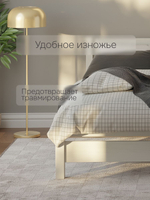 Кровать 160х200 Бора, из массива дерева, белая