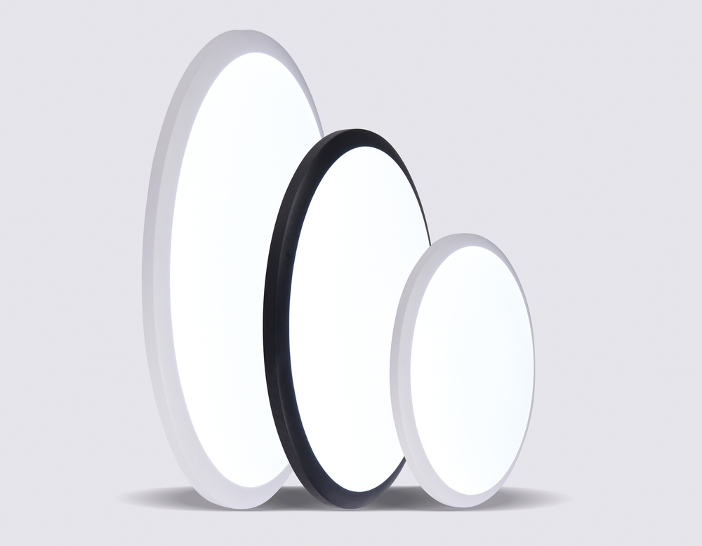 Потолочный светодиодный светильник FZ1233 BK черный IP44 22W 6400К D260*55 (Без ПДУ)