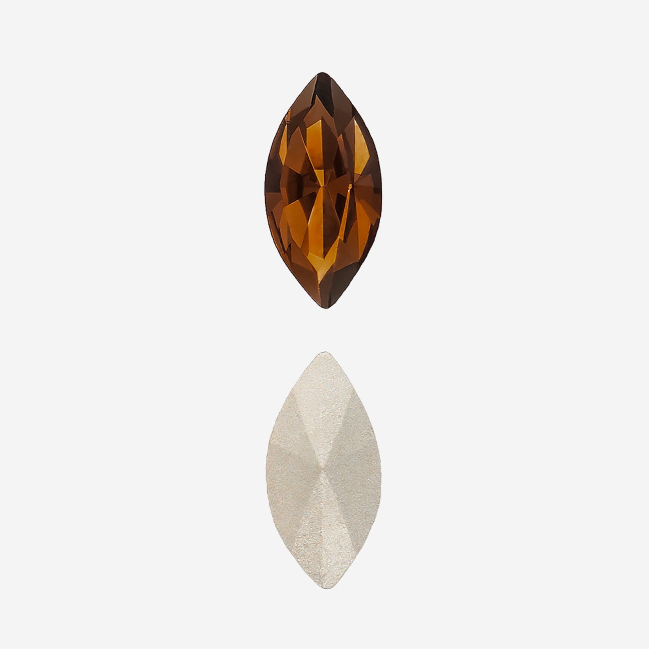 Кристалл Маркиз (Marquise Fancy Stone), оттенок "Дымчатый Топаз"/"Smoked Topaz", 10*5мм