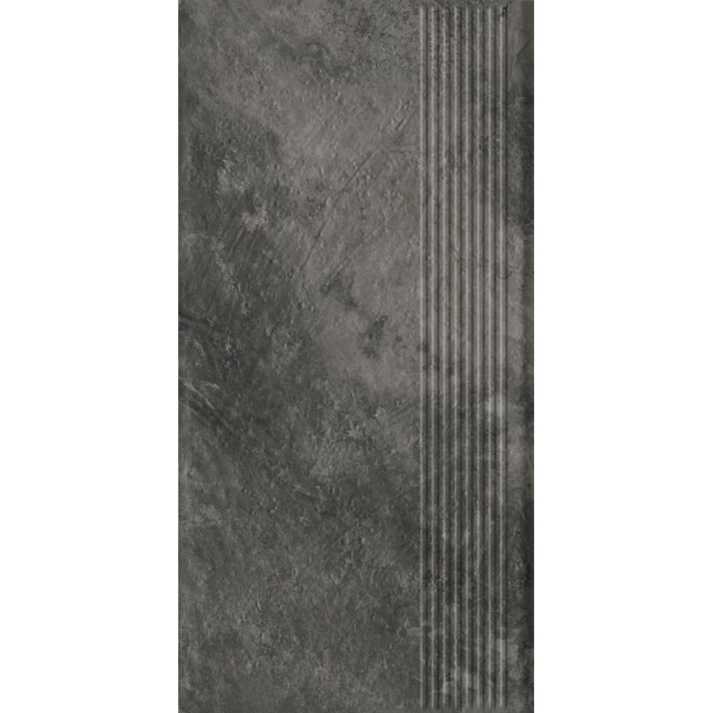 Paradyz Ardis Dark - Ступень простая структурная с насечками 300x600