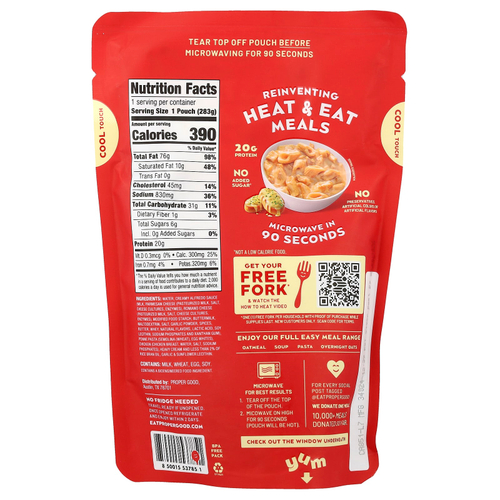 Proper Good, готовая к употреблению паста, альфредо с курицей, 283 г (10 унций)