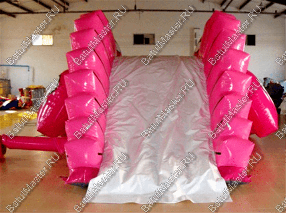 Надувная горка "Розовый динозаврик" 6.5*4*3 м