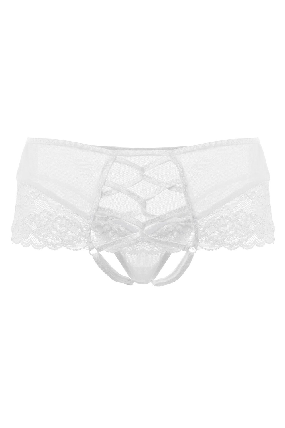 Эротические трусики с имитацией шнуровки Erolanta Cheryl (Размер: 54-56) (Цвет: черный)