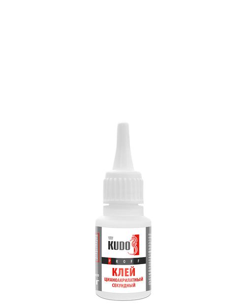 Клей цианоакрилатный секундный KUDO PROFF SMB-020, 20 гр