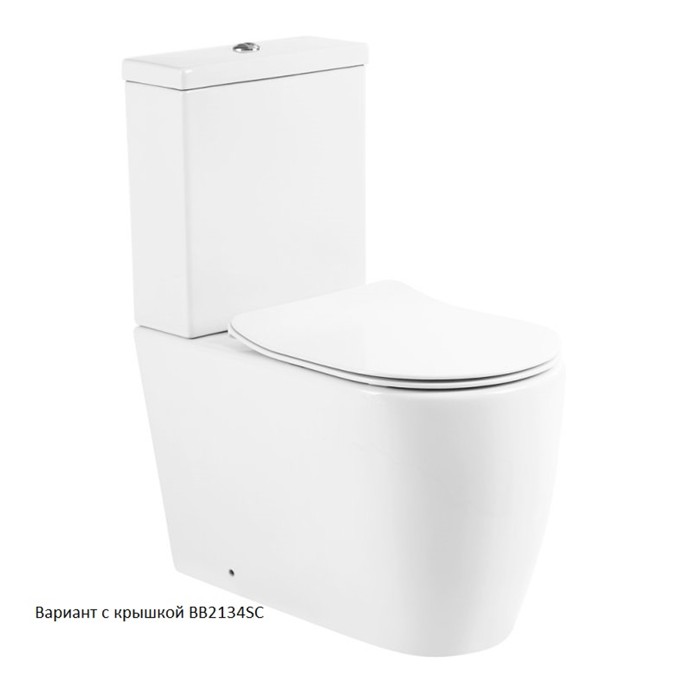 Унитаз-компакт безободковый BelBagno MARINO BB105CPR + BB105T