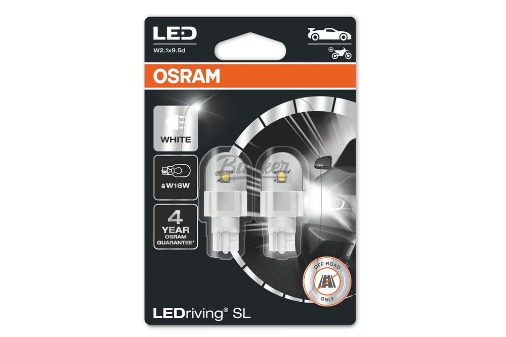 9213CW02B Комплект ламп W16W 12V 3W W2.1x9.5d LEDRIVING premium /холодный белый/6000K/W16W 2шт.(1к-т