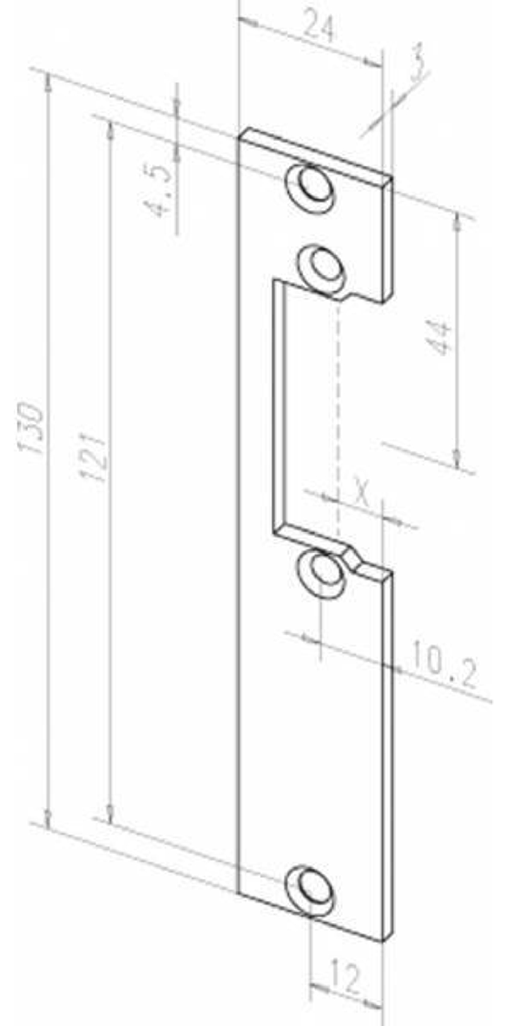 Плоская запорная планка 098