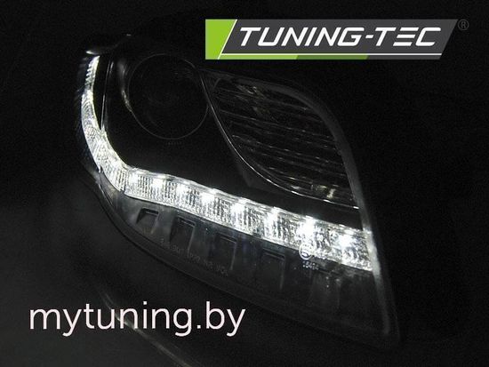Передние фары DAYLIGHT LED IND. BLACK для Audi A4 B7