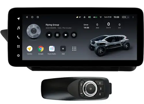 Магнитола для Lexus ES250 2012-2015 (ШГУ монохром) - Teyes LUX ONE ROUND монитор 12.3" 2K QLED на Android 10, Быстрая, CarPlay, 4G SIM-слот