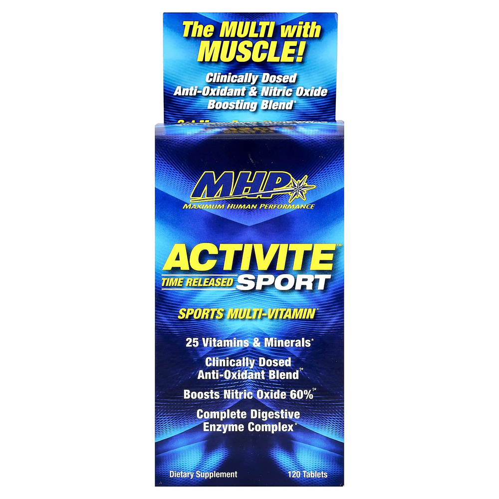 MHP, Activite Sport, мультивитамины, замедленное высвобождение, 120 таблеток