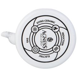 ЧАЙНИК AGNESS ЭМАЛИРОВАННЫЙ СО СЪЕМНЫМ ФИЛЬТРОМ ИЗ НЖС СЕРИЯ "DANDELION", 1,1 Л