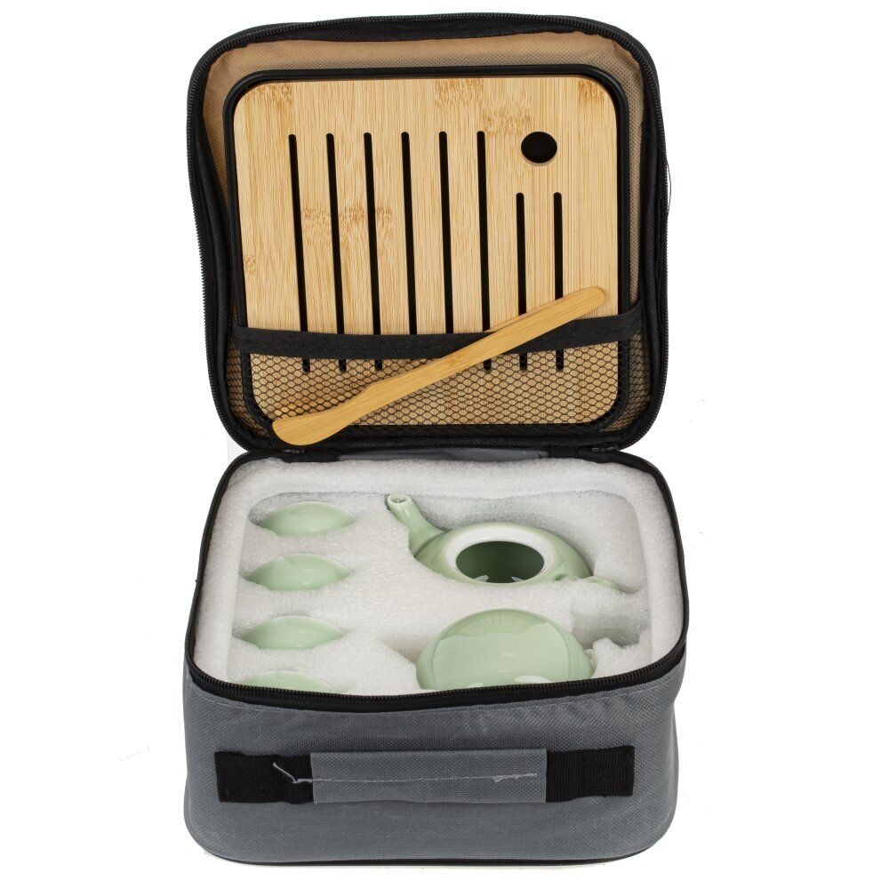 GAEM Набор для чайн церем на 4 перс, (чайник 220мл, 4 чашки 45мл, емкость/чая, подставка), L22 W22 H11 см