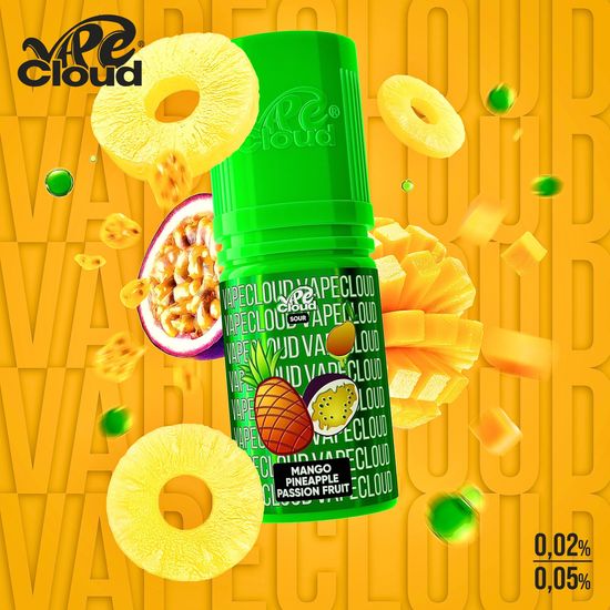Vape Cloud Sour 0.05% - Mango Pineapple Passion Fruit (Кислые манго, ананас и маракуйя)