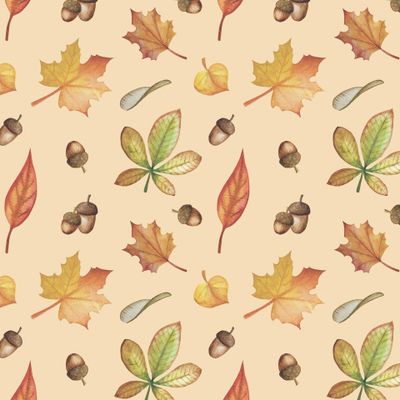 Осенние листья. Акварель