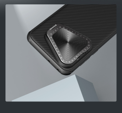 Чехол от Nillkin с металлической откидной крышкой для камеры на Huawei P70 (Pura 70), серия CamShield Prop Case