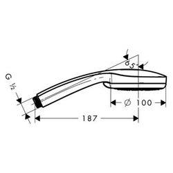 Ручной душ Hansgrohe Croma 100 Multi 28536000