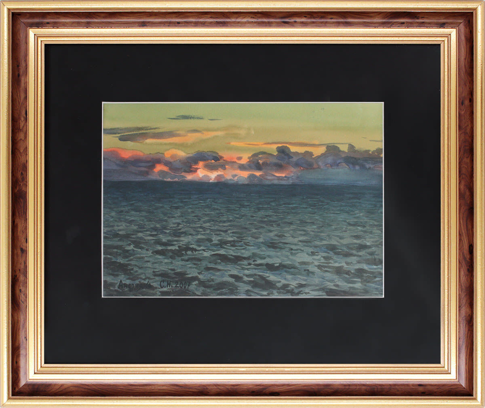Андрияка Сергей Николаевич (1958–2024). Морской пейзаж. Бумага, акварель. Россия, 2007 г.