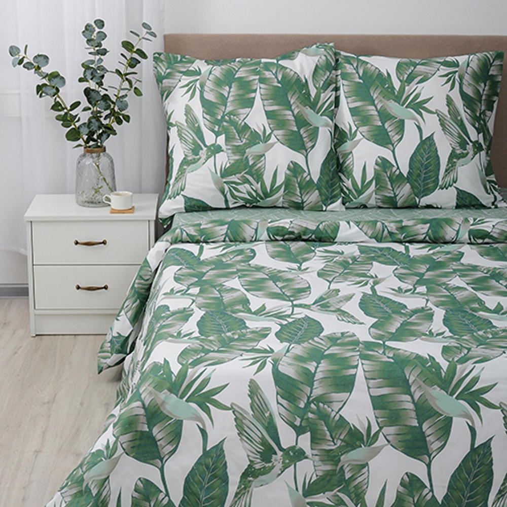Постельное белье евро бязь «TROPIC» Simple Life