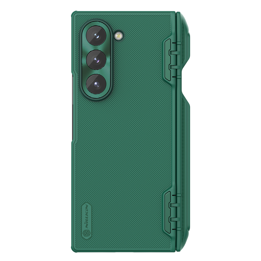 Усиленный чехол зеленого цвета (Dark Green) с держателем для S Pen от Nillkin для Samsung Galaxy Z Fold 6 5G, серия Super Frosted Shield Fold (With pen holder)