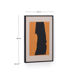 Zernu Абстрактная картина в оранжевых и чёрных тонах лен 42 x 65 см