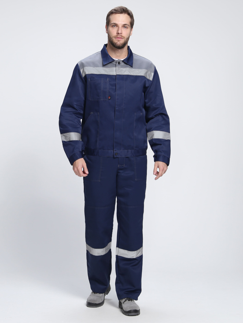 Костюм Лигор-2 СОП К. (тк.Смесовая,210) п/к, т.синий/серый