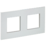 SKANDY Рамка 2-местная SK-F32S металл серебряный IEK