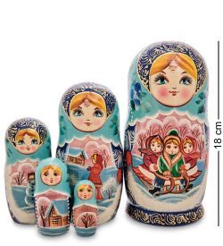 МР-25/ 06 Матрешка 5м «Детвора на санках»