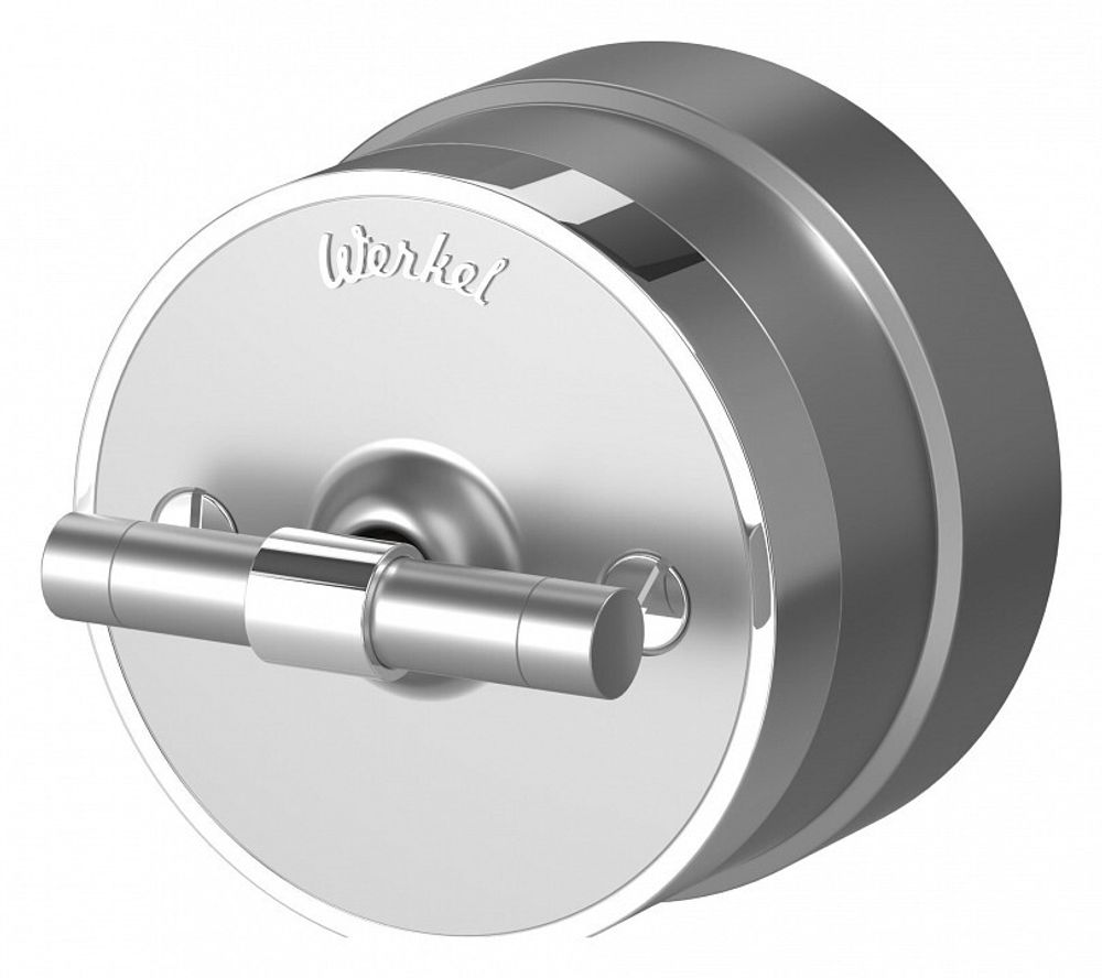 Выключатель одноклавишный с корпусом Werkel Vintage (серебро матовый/хром) W5812054