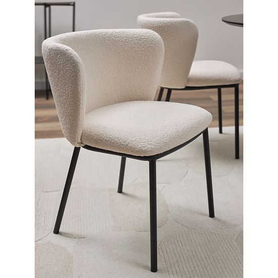 Стул foggy, букле, молочный