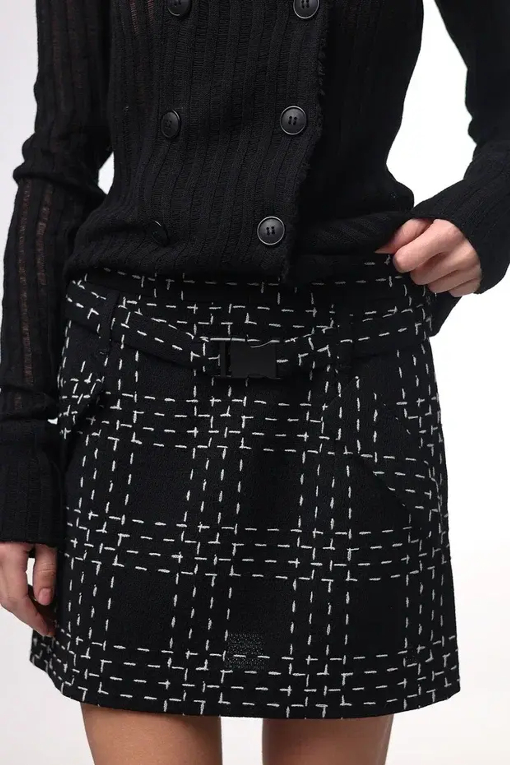 Юбка мини из твида