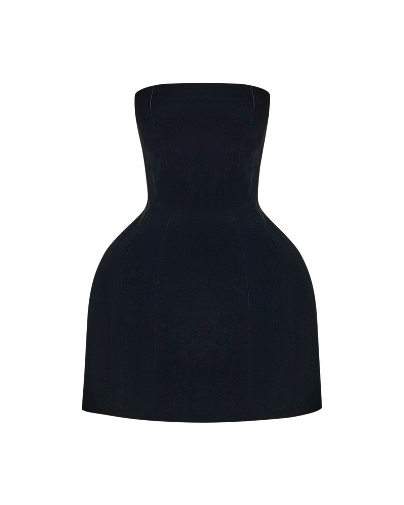 Платье мини корсетного типа из бархата