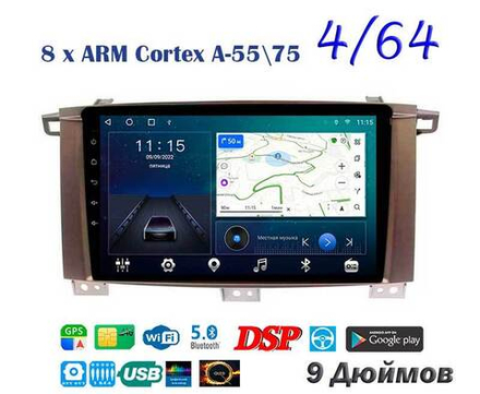 Topway TS10 4+32GB 8 ядер для Land Cruiser 105 2003=2007