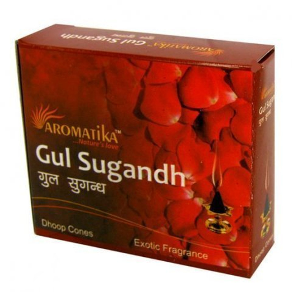 Aromatika Gul Sugandh Благовоние-конус Роза Сугандха, 25 г