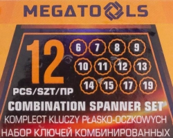 Набор ключей комбинированных, 12 предметов MEGATOOLS MT-5124MP