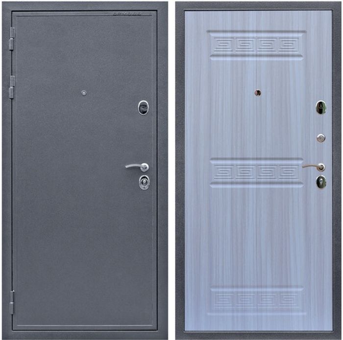 Дверь входная Graf Лондон 2 Антик серебро / МДФ 10 мм ФЛ-242 Сандал белый