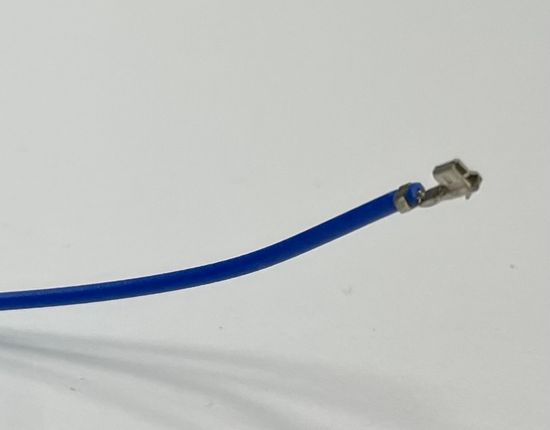 Контакт HB с проводом обжатый синий 300мм