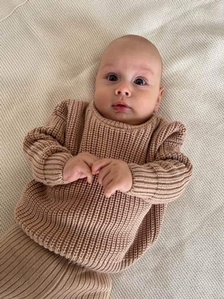 Джемпер вязаный oversize бронза