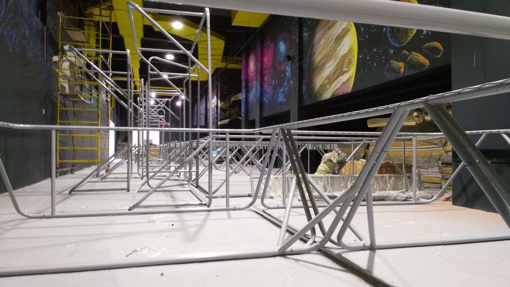 Батутная арена - модуль 6х3 м. - рама батута с опорами, сеткой и пружинами