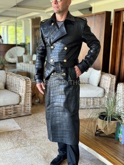 Пальто из кожи крокодила Billionaire JT-128