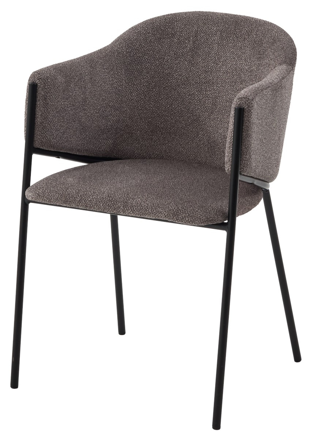 Стул М-City DISAUR Дилл, Lana 30 Коричневый, ткань, Черный каркас