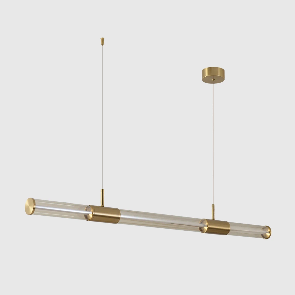 Светильник подвесной Crystal Lux LINEUP SP24W LED BRASS